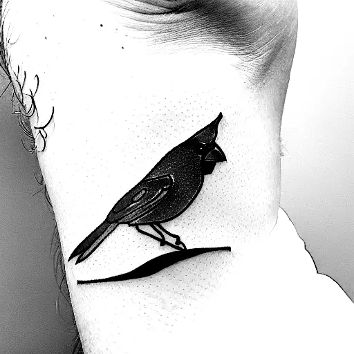 Minimalist Cardinal Tattoo Idea  BlackInk