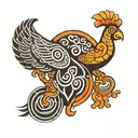 sankofa and Aya adinkra symbol tattoo design idea