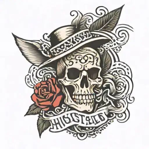 hustle hard tattoo design idea