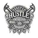 hustle hard tattoo design idea