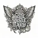 hustle hard tattoo design idea