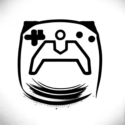 Gaming Console with XO logo tattoo design idea