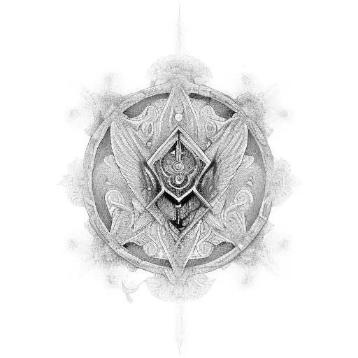 seraph mandala tattoo design idea