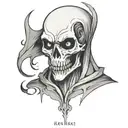 ghost face tattoo design idea