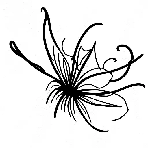 Spiderlily Life and Death tattoo design idea