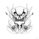 reaper with Spiderlilys tattoo design idea