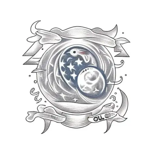 sol, mar e uma lua em linhas finas e retas para o braço  tattoo design idea