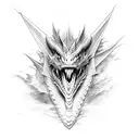 Realistic Dragon tattoo design idea