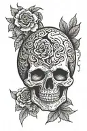 I SACLE WITH A RELIATIC BRAIN ON ONE SIDE AND A CARTOON HAERT ON THE OTHER AND THEY ARE EQUALLY BALNACED tattoo design idea