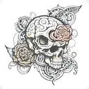 I SACLE WITH A RELIATIC BRAIN ON ONE SIDE AND A CARTOON HAERT ON THE OTHER AND THEY ARE EQUALLY BALNACED tattoo design idea