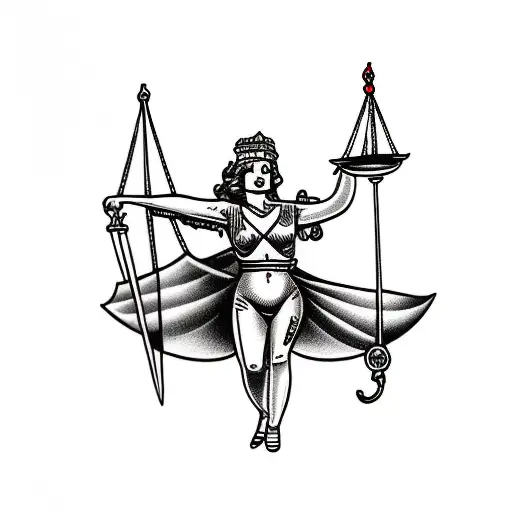 Lady Justice  tattoo design idea