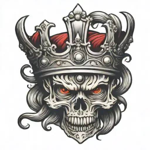 m with crown tattoo design idea