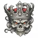 m with crown tattoo design idea