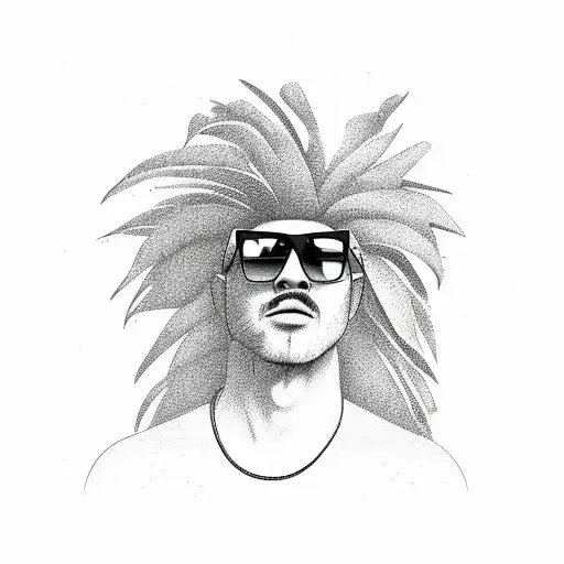 Palm Tree gay man tattoo design idea