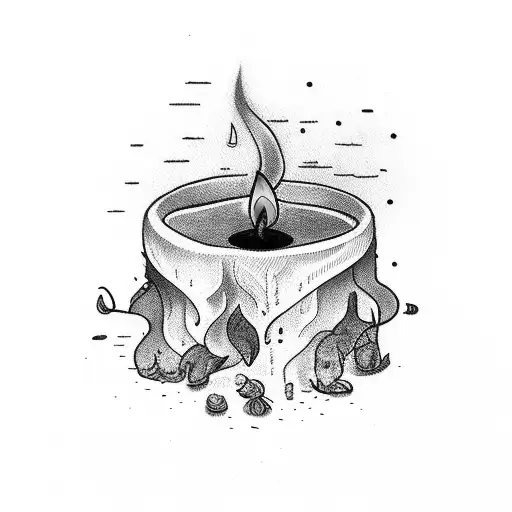 May candle burns at both ends tattoo design idea