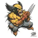 Wolverine eating a buckeye nuts Ohio state tattoo design idea