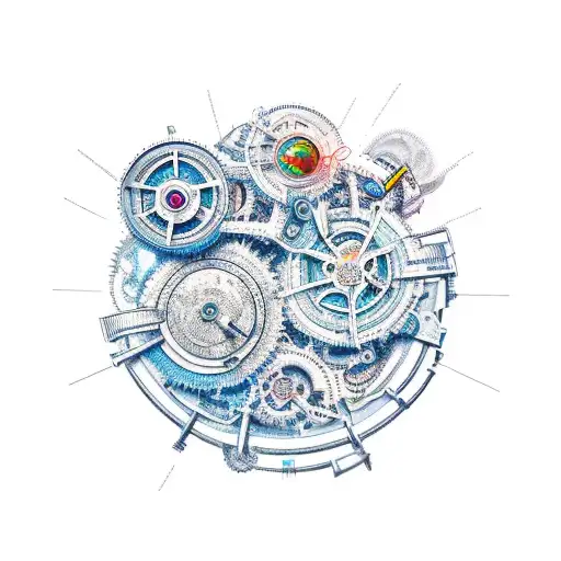 bio mechanical  tattoo design idea