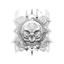 bio mechanical  tattoo design idea