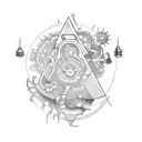 bio mechanical  tattoo design idea