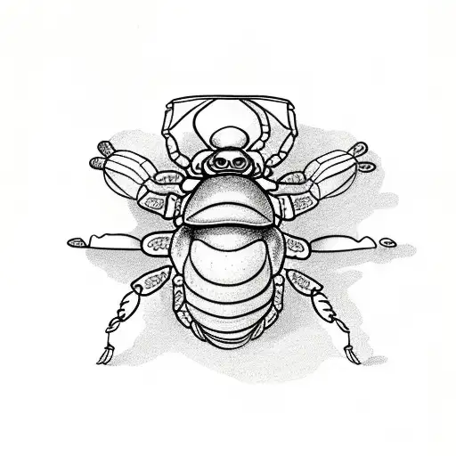dainty hermit crab tattoo design idea