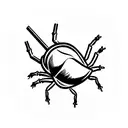 hermit crab shell morphed into human heart  tattoo design idea