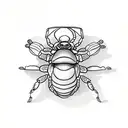 dainty hermit crab tattoo design idea