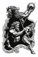 zeus y poseidon tattoo design idea