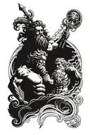 zeus y poseidon tattoo design idea
