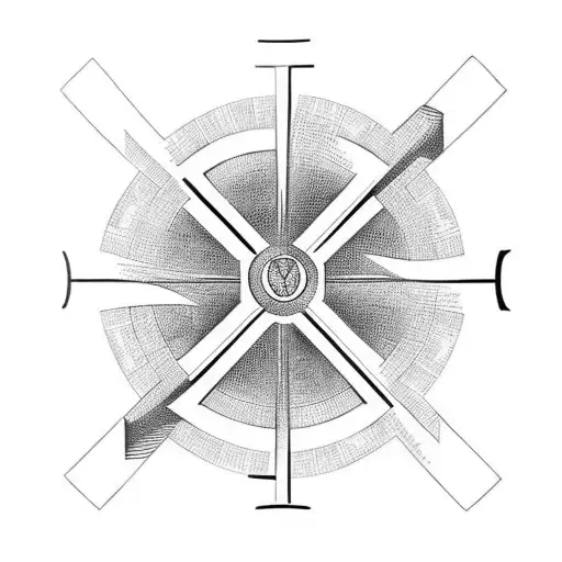 Christian Cross with the numbers 1971 and 1973 inside  tattoo design idea