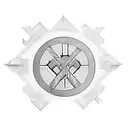 Christian Cross with the numbers 1971 and 1973 inside  tattoo design idea