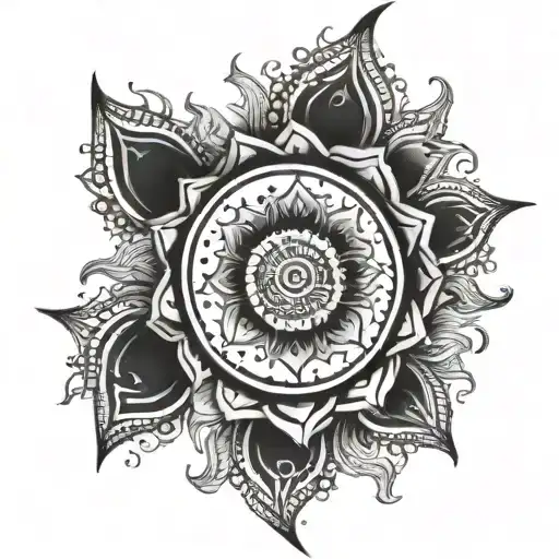 sudarshan chakra tattoo design idea