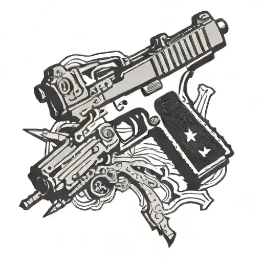 crossed glock tattoo design tattoo design idea