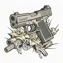 crossed glock tattoo design tattoo design idea