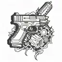 crossed glock tattoo design tattoo design idea