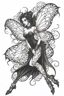 dark fairy tattoo design idea