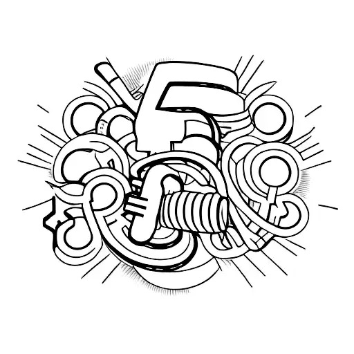 Lyrics of a favorite rap song tattoo design idea