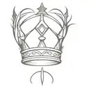 King crown tattoo design idea