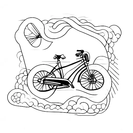 bicycle tattoo design idea