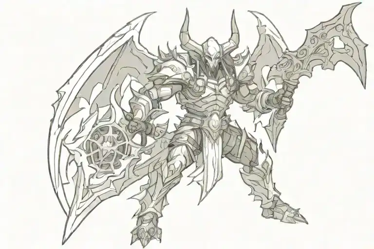 diablo video game character tattoo design idea