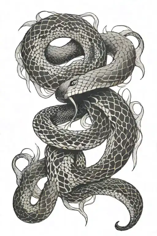 snake skin, love, universe tattoo design idea