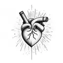 Crying Heart tattoo design idea