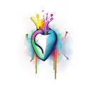 Crying Heart tattoo design idea