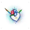 Crying Heart tattoo design idea