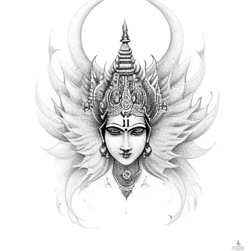 lord Vishnu namam tattoo design idea