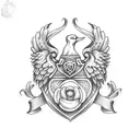American traditional claddagh with poppy flowers surrounding the claddagh tattoo design idea