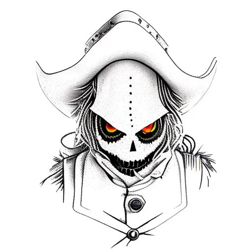 a scarecrow in the wild west tattoo design idea