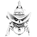 a scarecrow in the wild west tattoo design idea