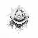 a scarecrow in the wild west tattoo design idea
