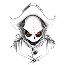 a scarecrow in the wild west tattoo design idea