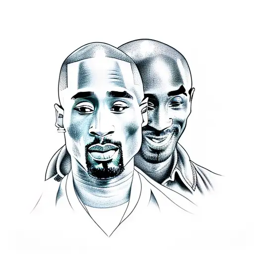 tupac and kobe bryant tattoo design idea